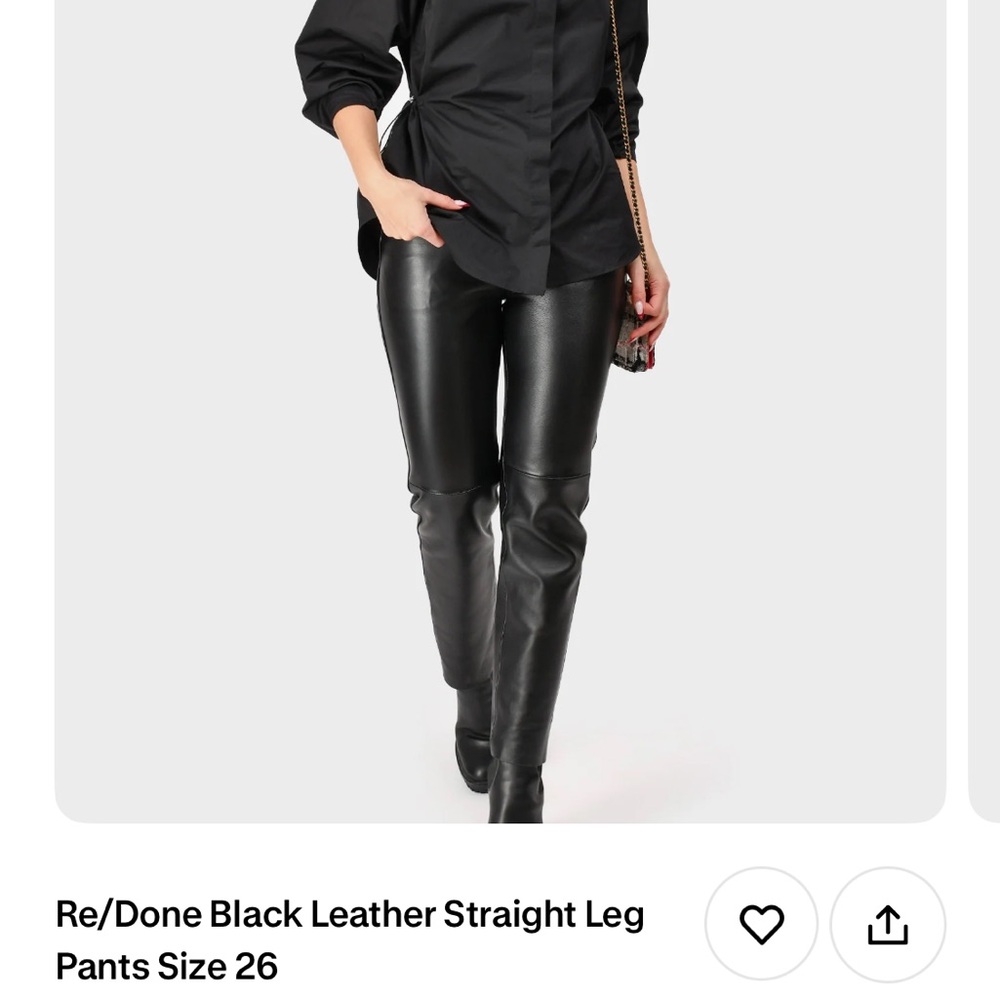 Re/Done Black Skinny Women's Pants - Picture 5 of 8
